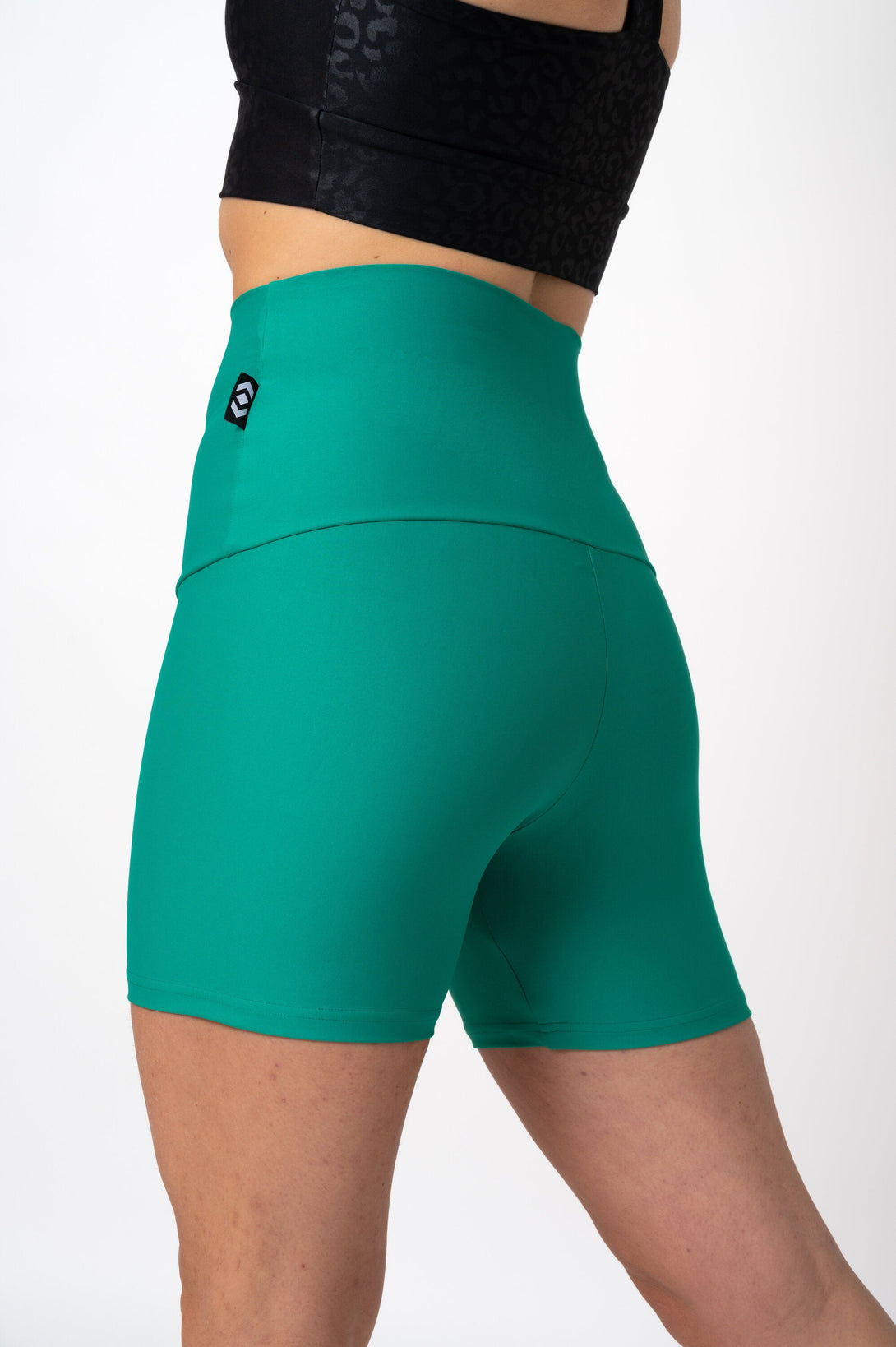 Seafoam Green Performance - Extra High Waisted Booty Shorts-Activewear-Exoticathletica