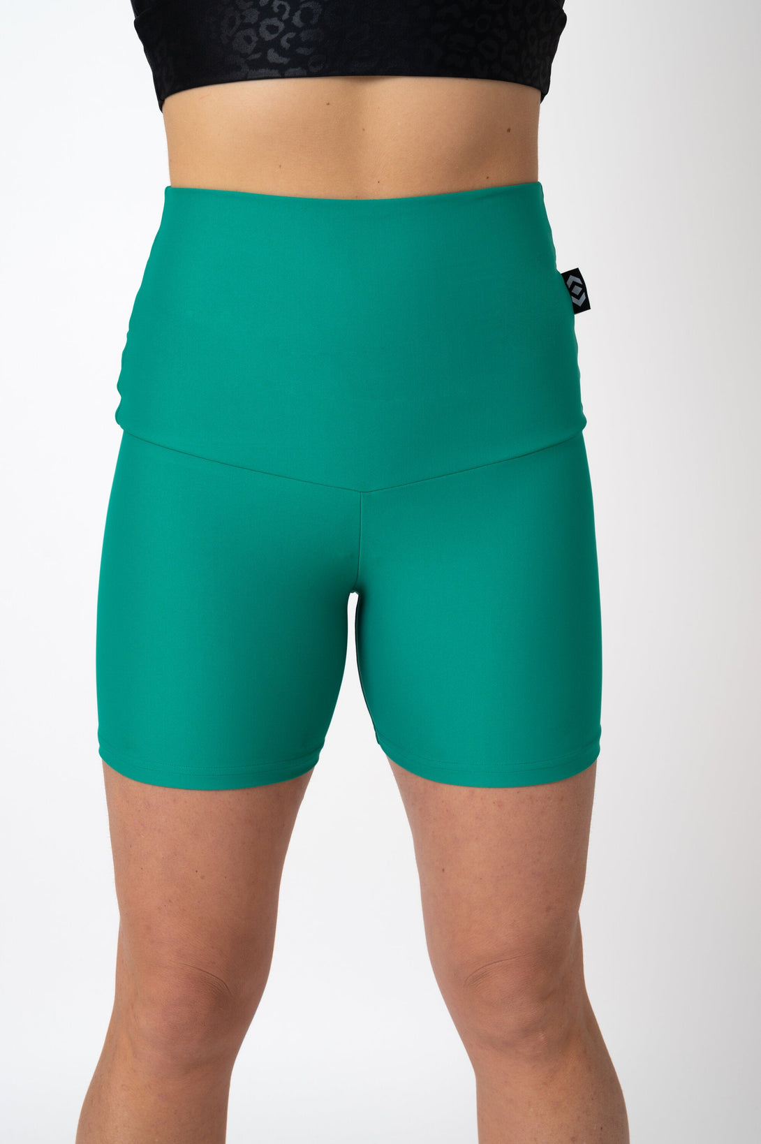 Seafoam Green Performance - Extra High Waisted Booty Shorts-Activewear-Exoticathletica