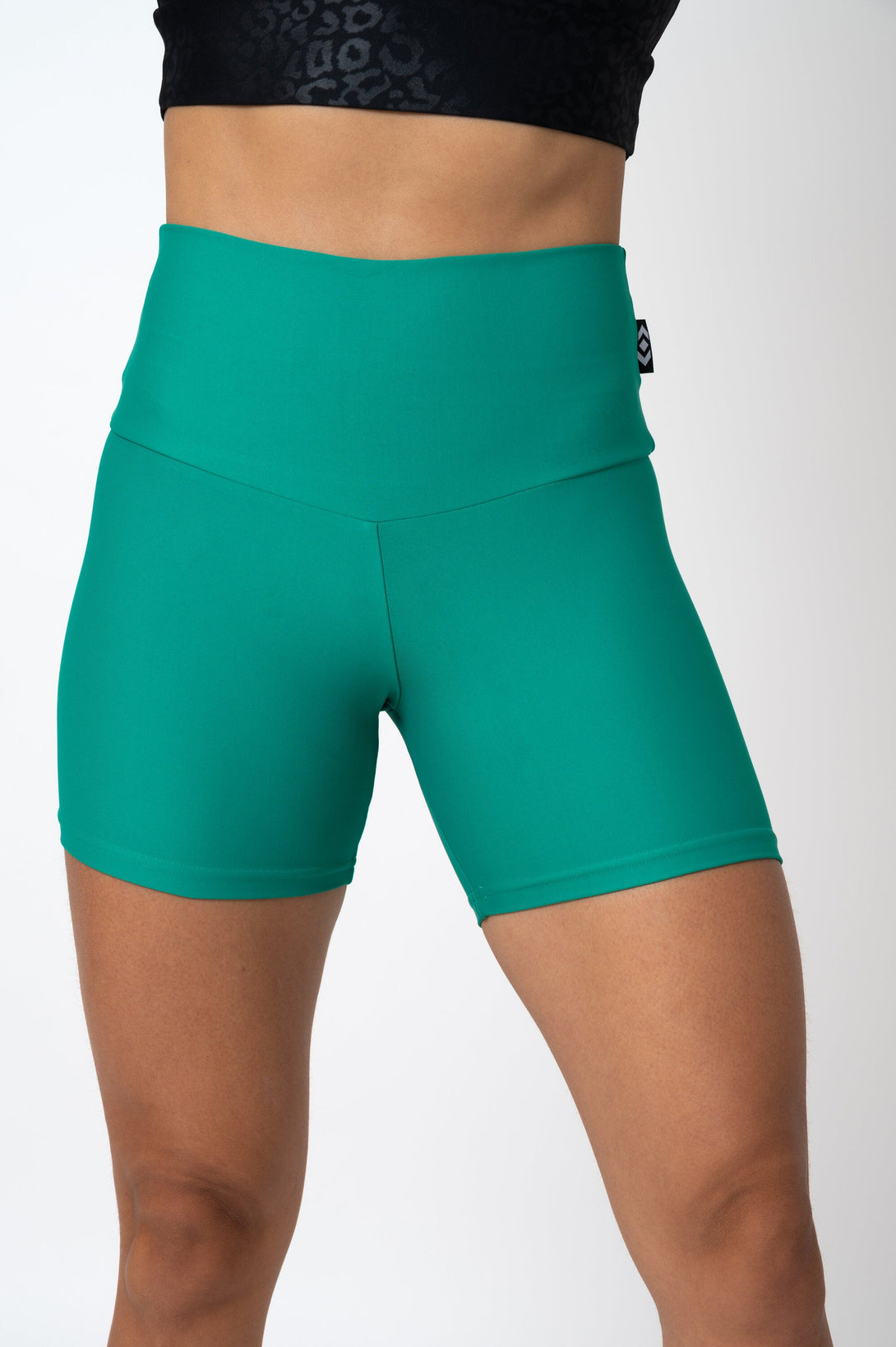Seafoam Green Performance - High Waisted Booty Shorts-Activewear-Exoticathletica