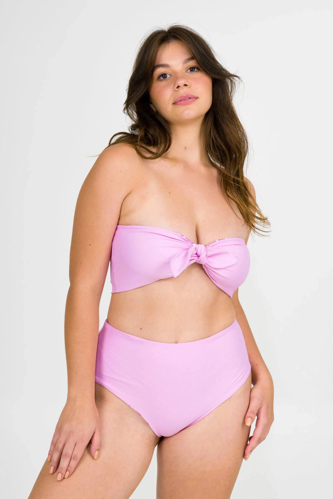 Silky Bandeau Bikini Top - Serendipity Pink-Activewear-Exoticathletica