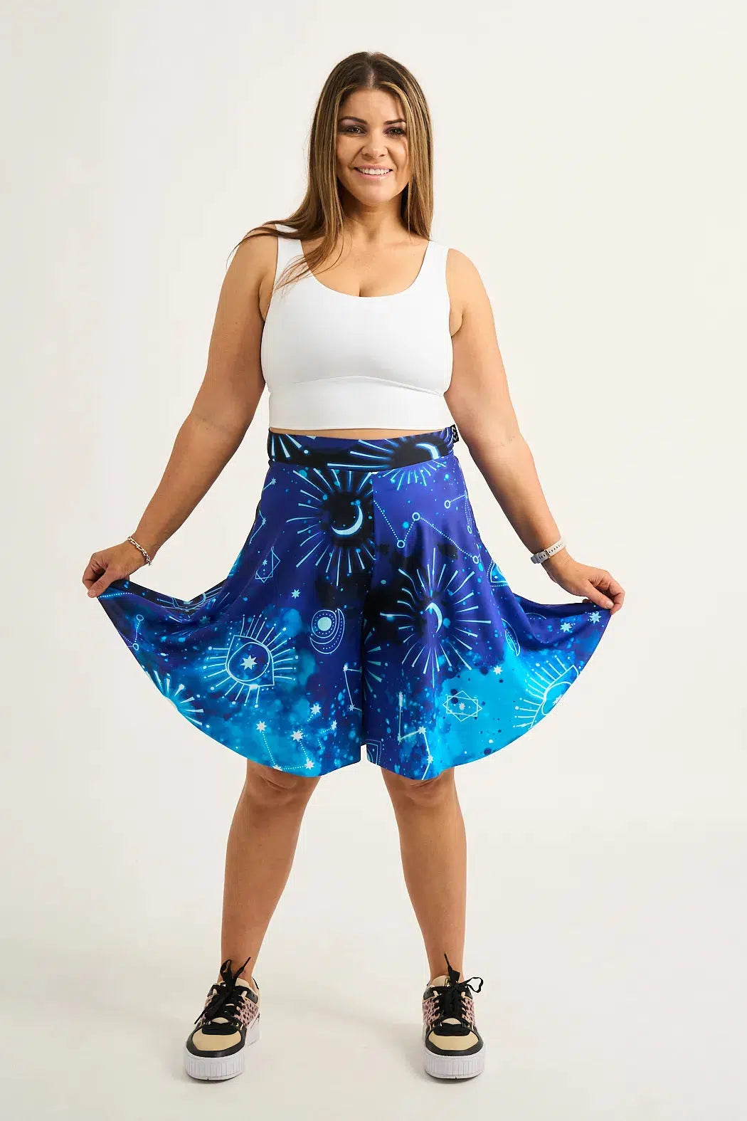 Silky Basketball Palazzo Short - Imagine Nation-Activewear-Exoticathletica