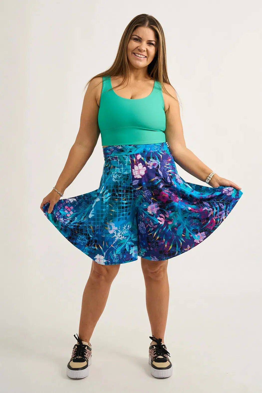 Silky Basketball Palazzo Short - Mermaid Mafia-9358328231554-Activewear-Exoticathletica