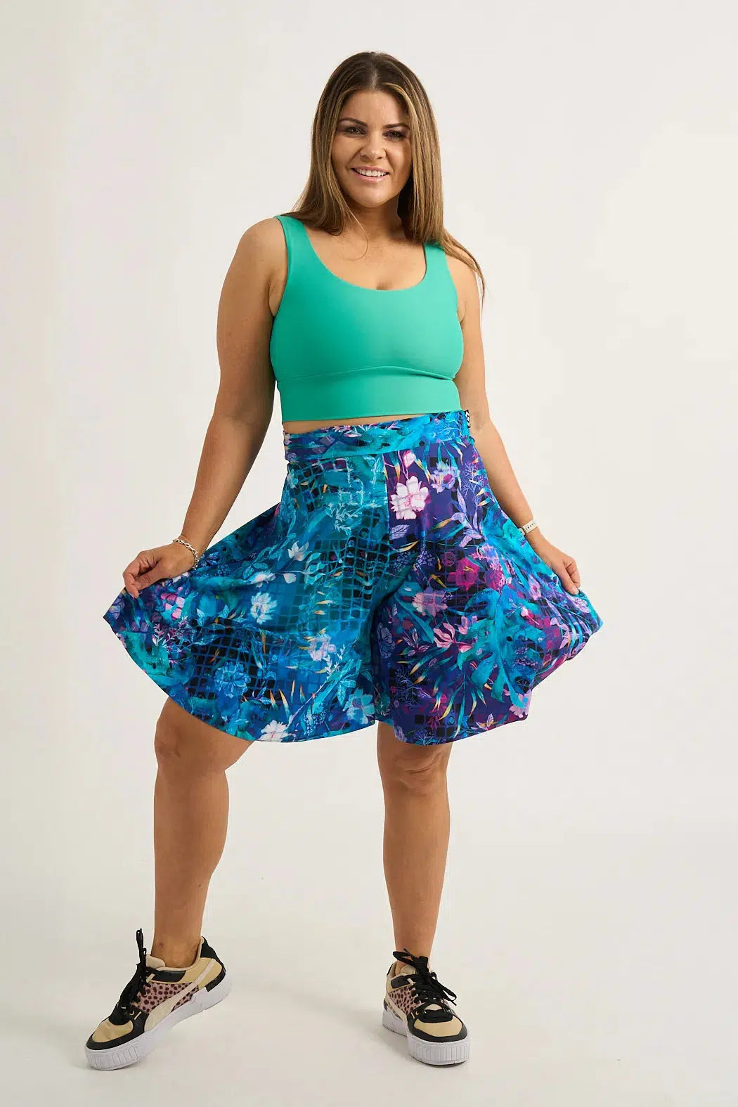 Silky Basketball Palazzo Short - Mermaid Mafia-Activewear-Exoticathletica