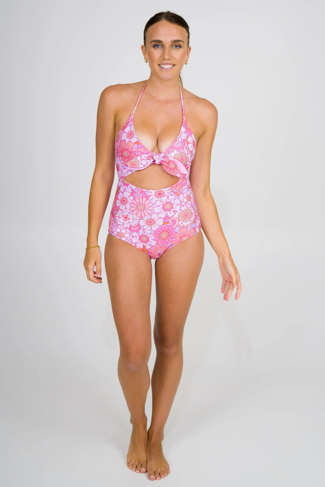 Silky Bralette One Piece W/ Extra Coverage Bottoms - Serendipity Pink-Activewear-Exoticathletica