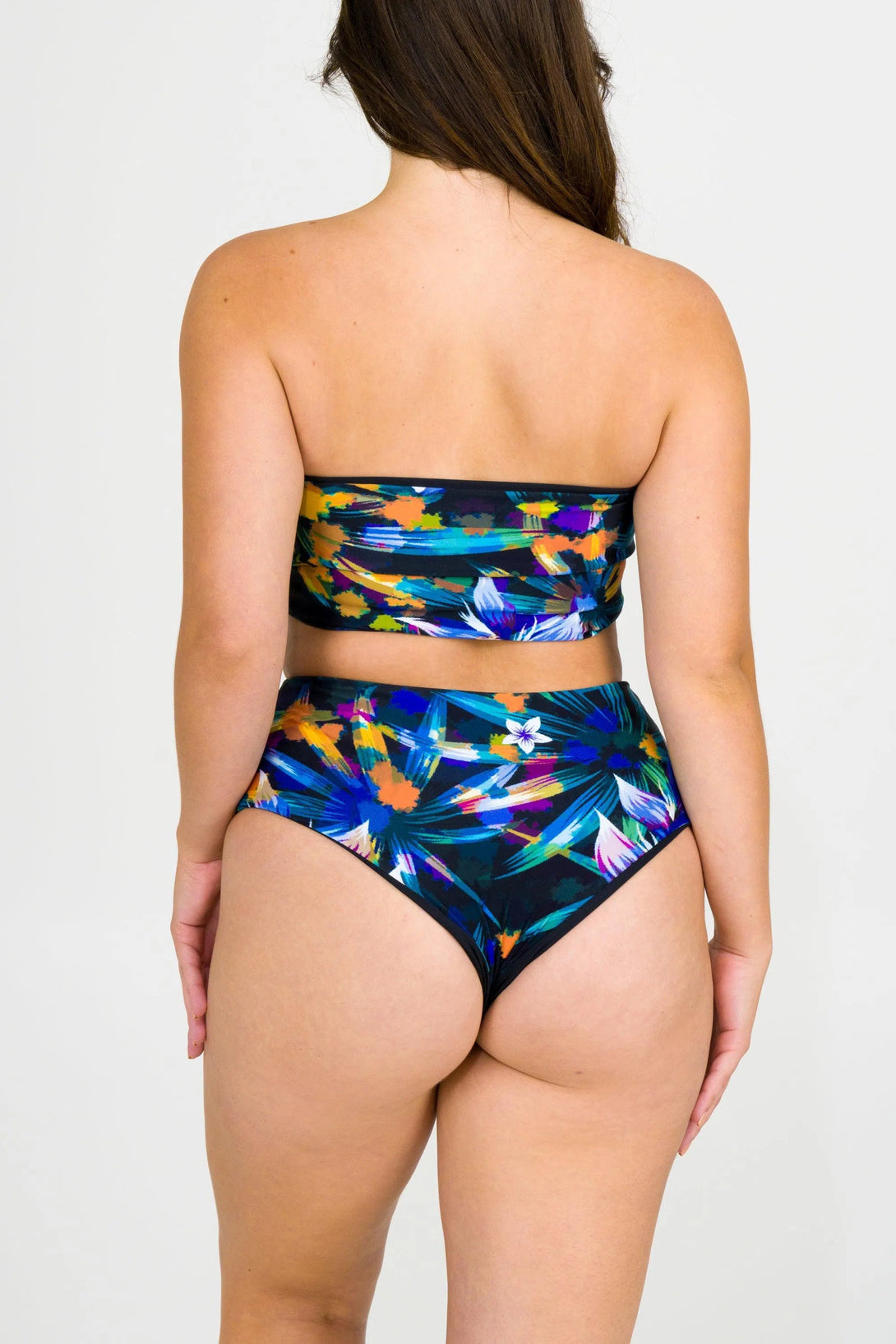 Silky High Waisted Cheeky Cut Bikini Bottoms - Down To Earth-Activewear-Exoticathletica