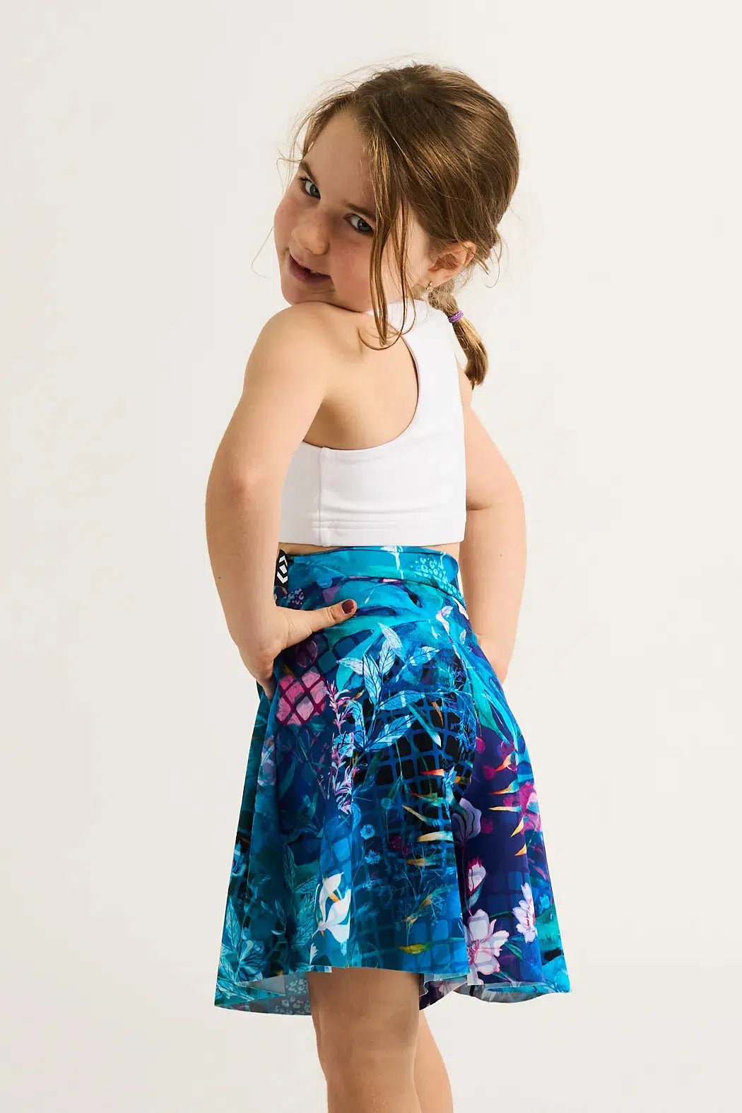 Silky Kids Basketball Palazzo Short - Mermaid Mafia-Activewear-Exoticathletica