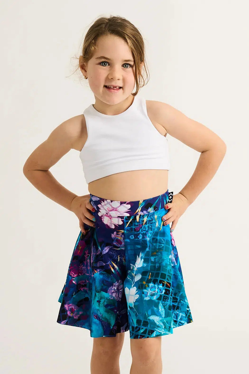 Silky Kids Basketball Palazzo Short - Mermaid Mafia-Activewear-Exoticathletica