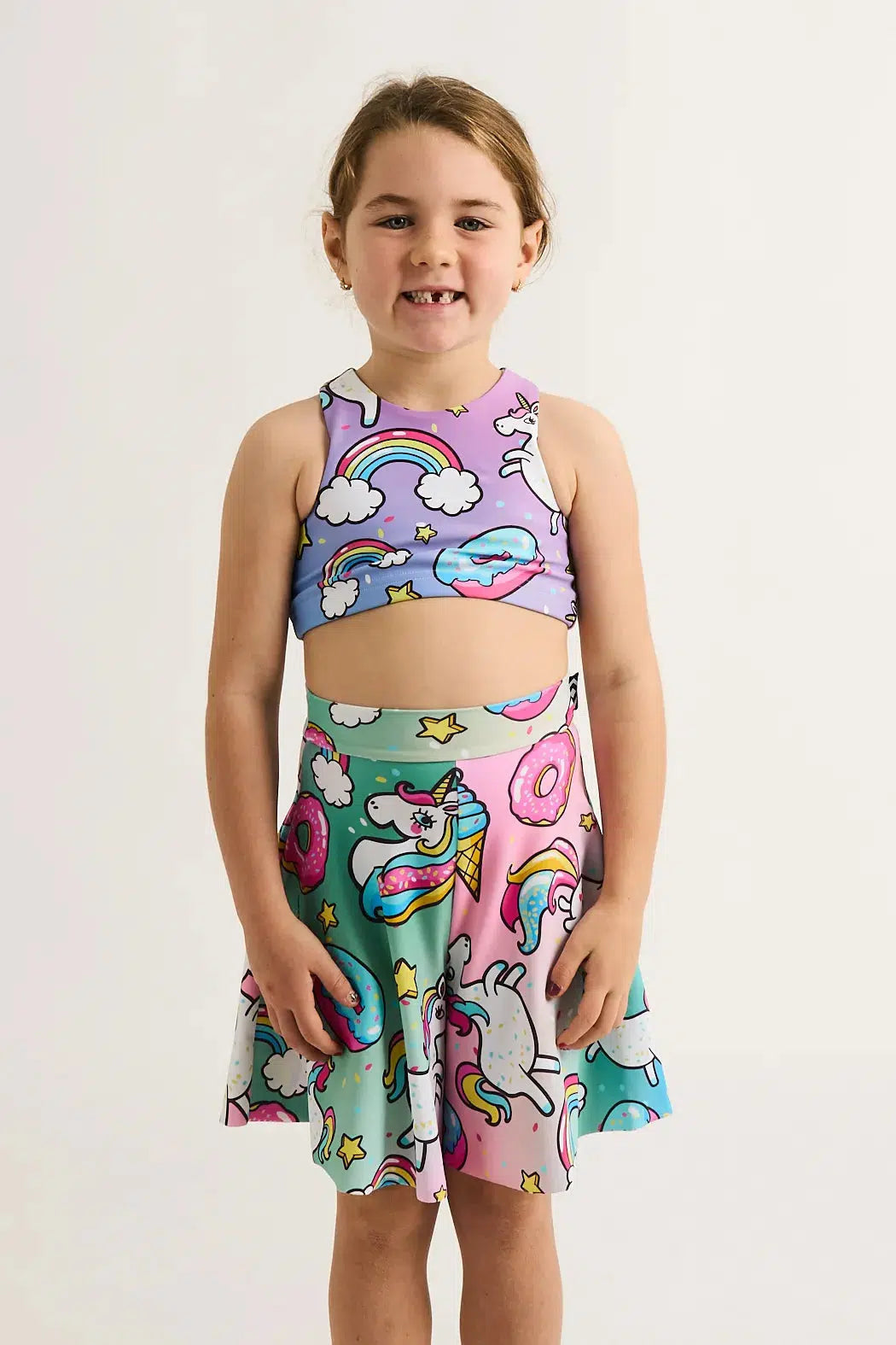 Silky Kids Basketball Palazzo Short - Unicorn-9358328381327-Activewear-Exoticathletica