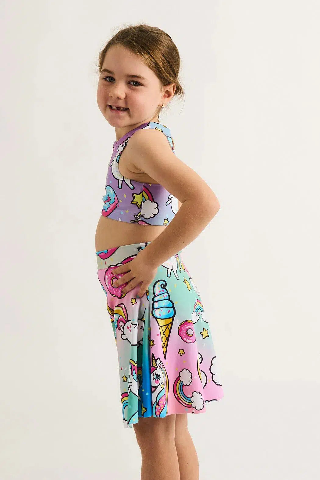 Silky Kids Basketball Palazzo Short - Unicorn-Activewear-Exoticathletica