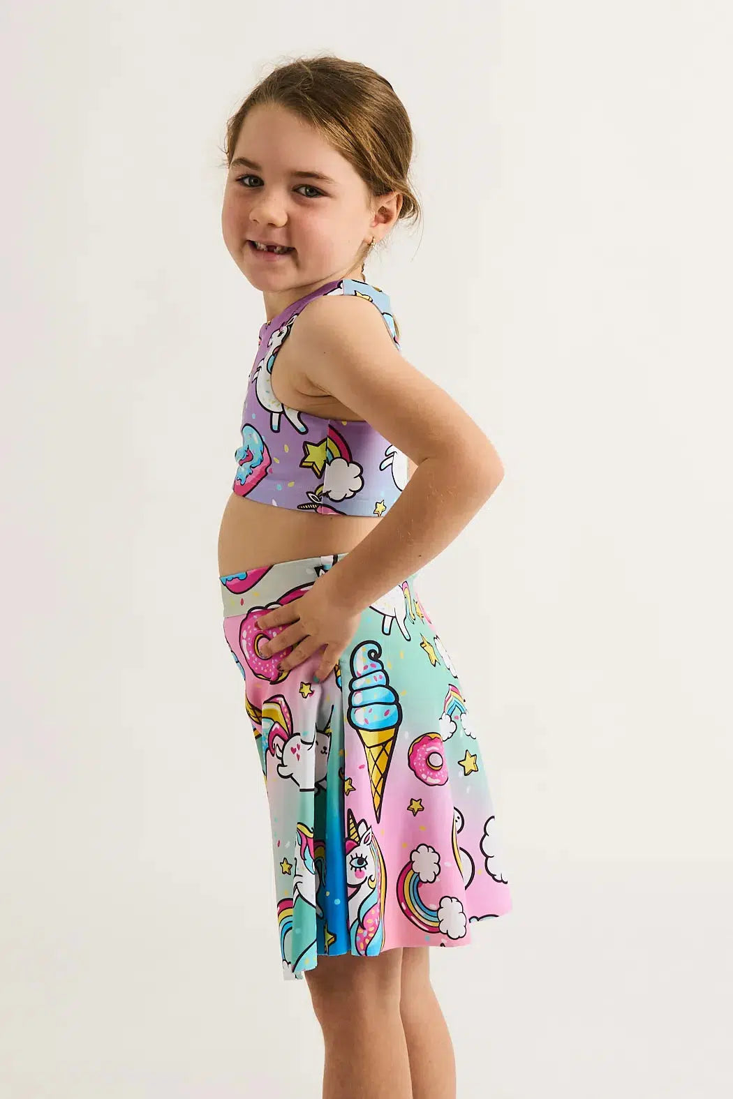 Silky Kids Basketball Palazzo Short - Unicorn-Activewear-Exoticathletica