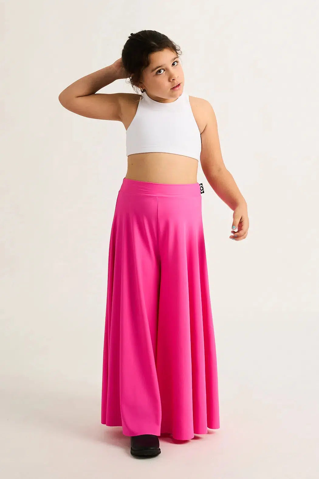 Silky Kids Palazzo Pant - Candy Pink-Activewear-Exoticathletica