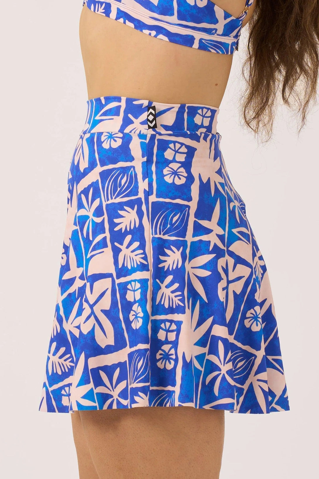 Silky Mini Palazzo Short - Blue Tiki-Activewear-Exoticathletica