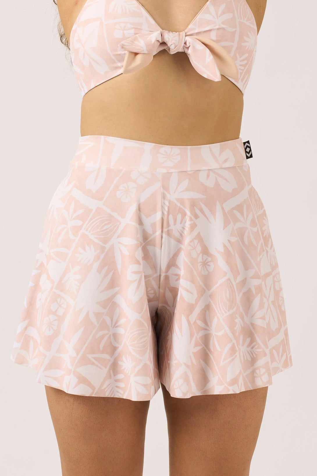 Silky Mini Palazzo Short - Nude Tiki-Activewear-Exoticathletica