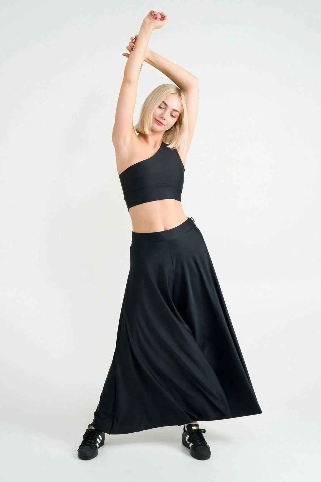 Silky Palazzo Pant - Black-Activewear-Exoticathletica