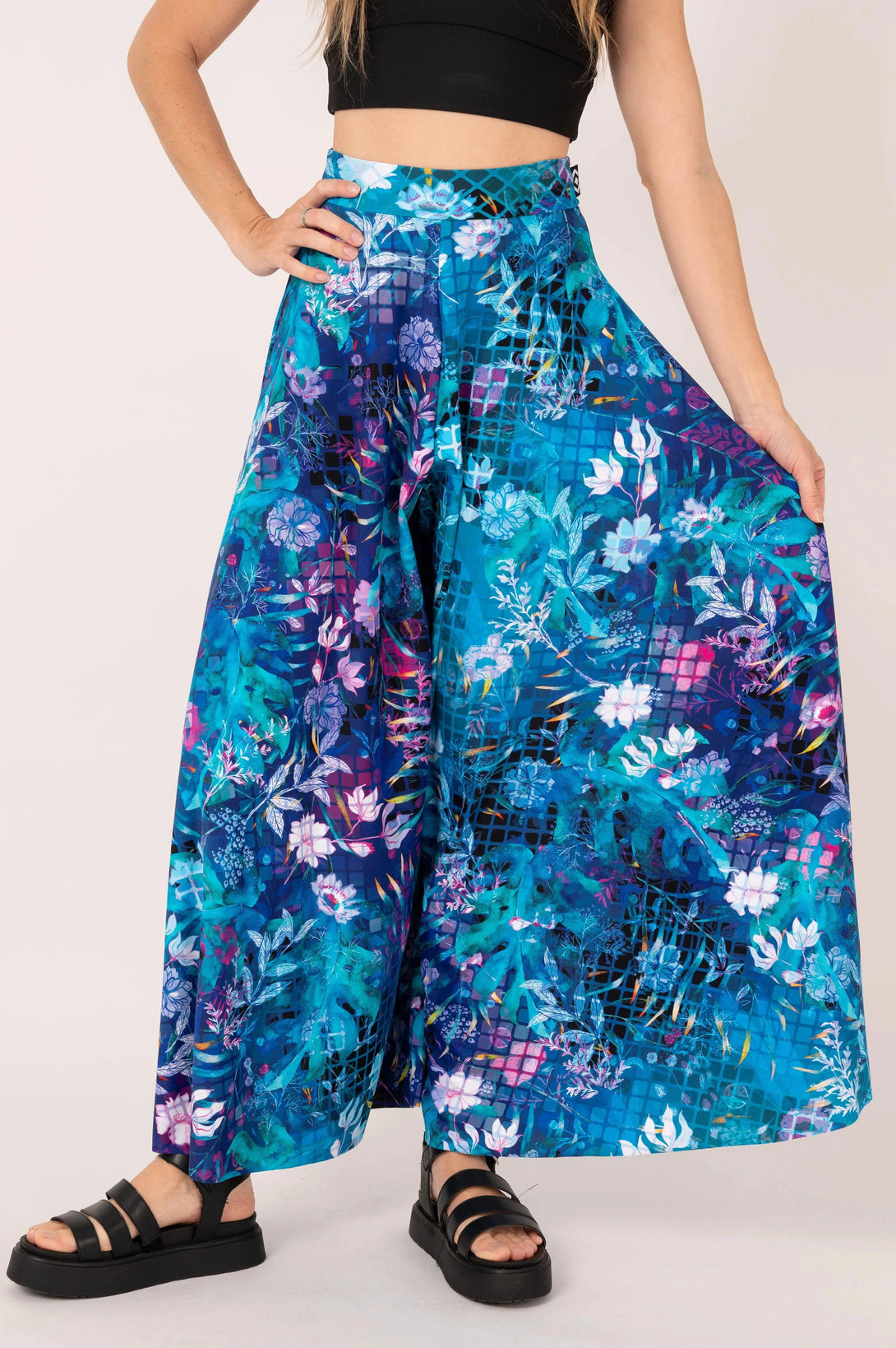 Silky Palazzo Pant - Mermaid Mafia-Activewear-Exoticathletica