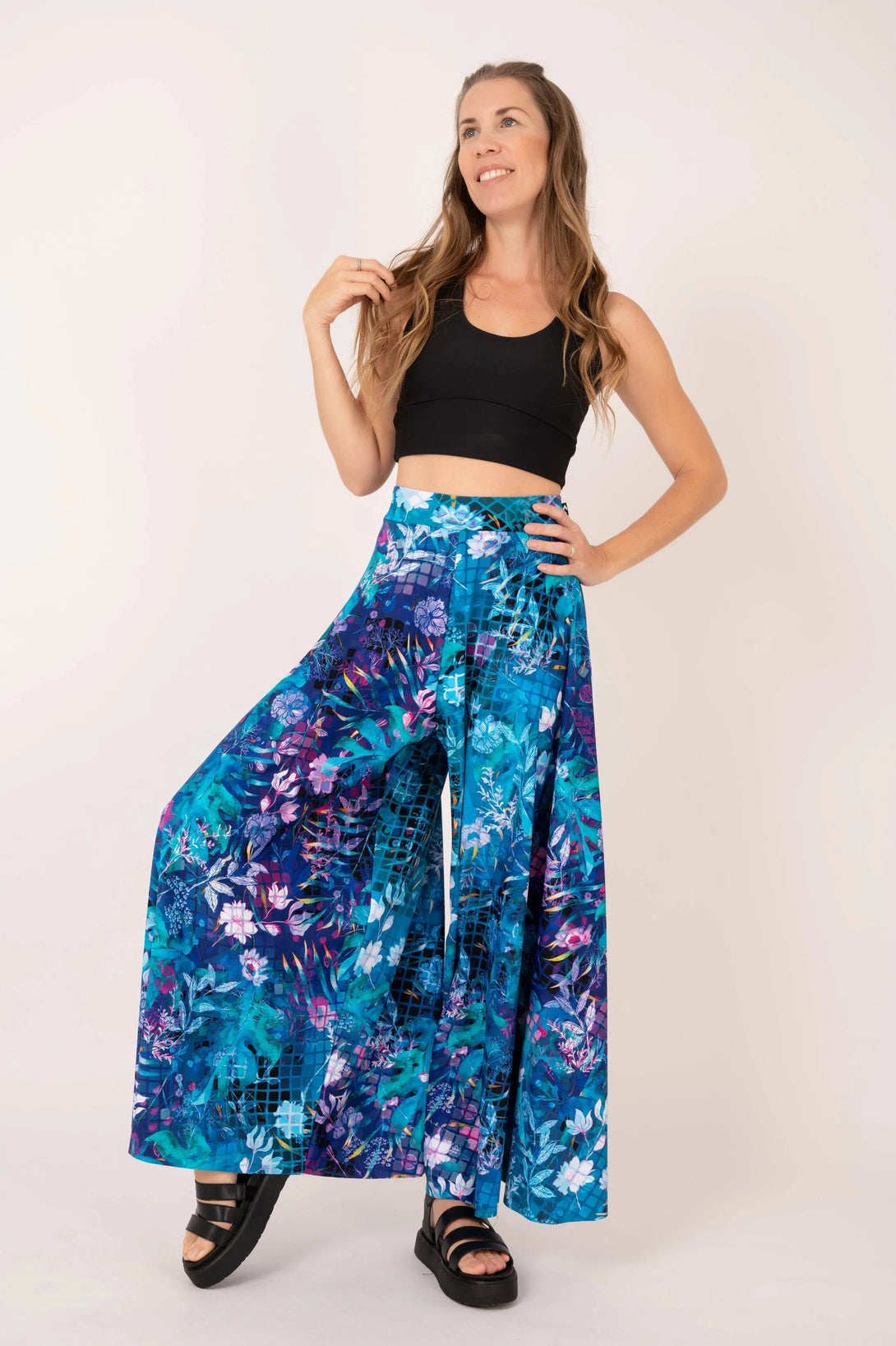 Silky Palazzo Pant - Mermaid Mafia-Activewear-Exoticathletica