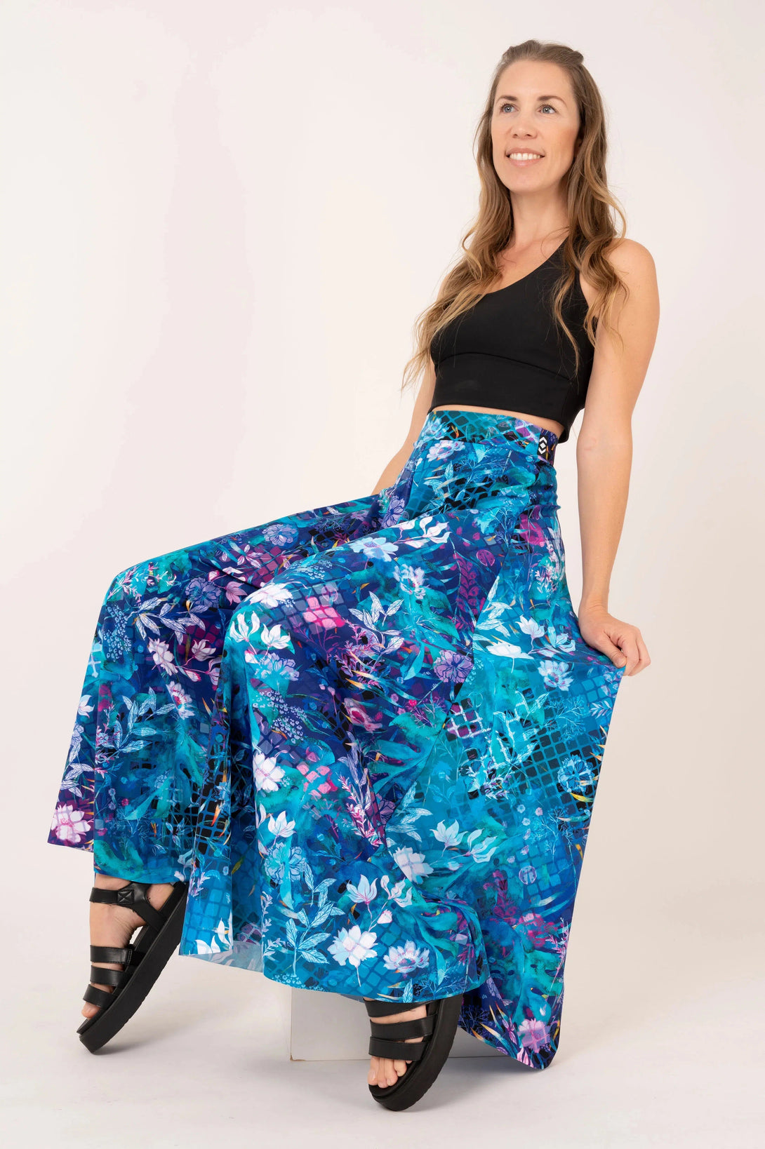 Silky Palazzo Pant - Mermaid Mafia-Activewear-Exoticathletica