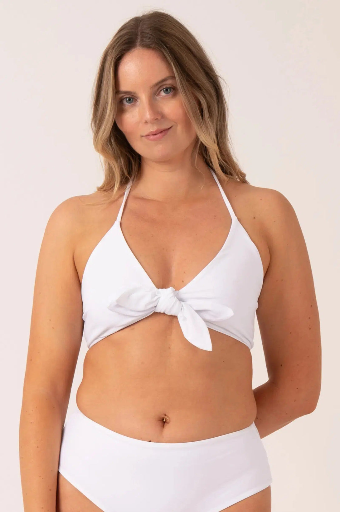 Silky Reversible Bralette Bikini Top - White-Activewear-Exoticathletica