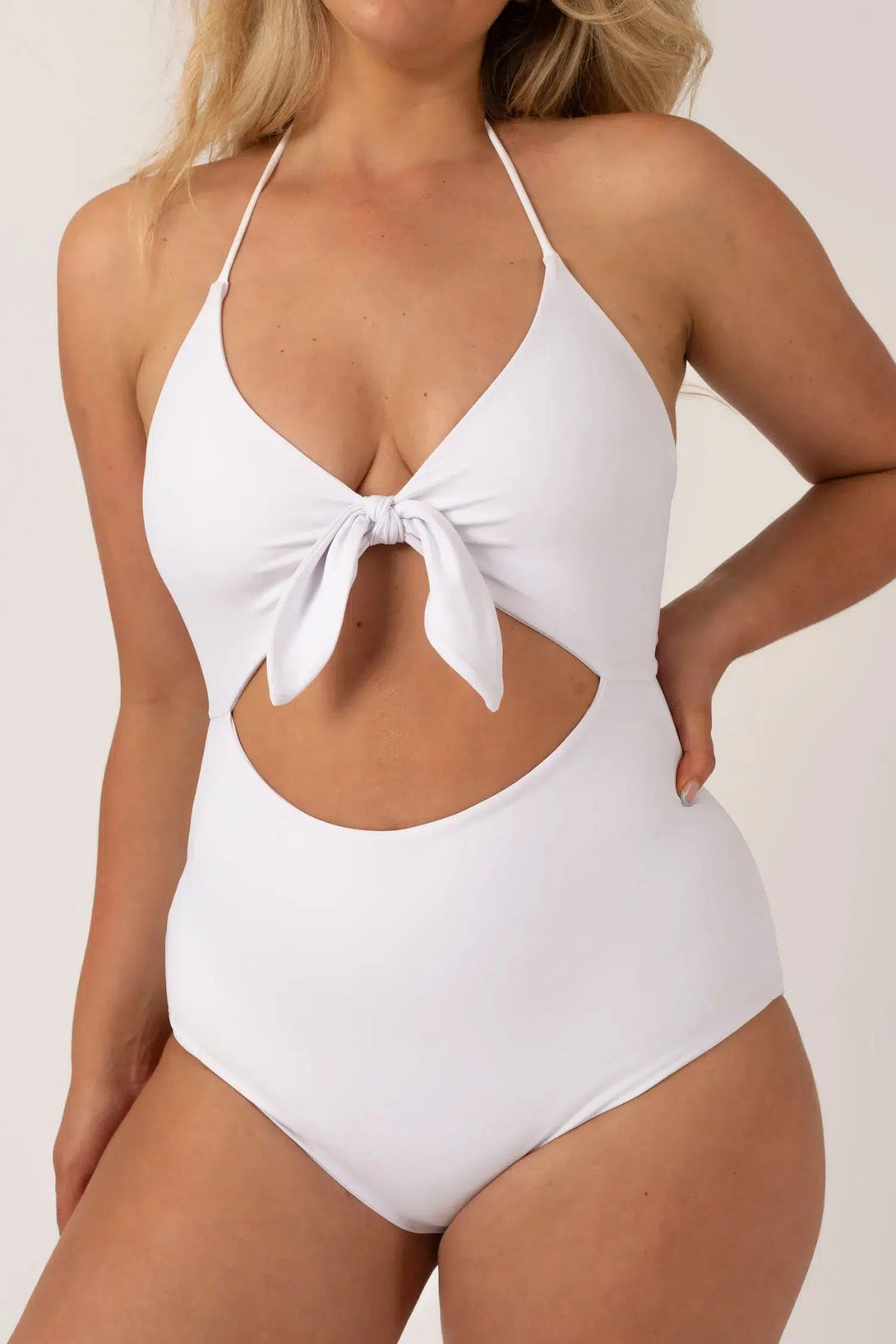 Silky Reversible Bralette One Piece W/ Extra Coverage Bottoms - White-Activewear-Exoticathletica