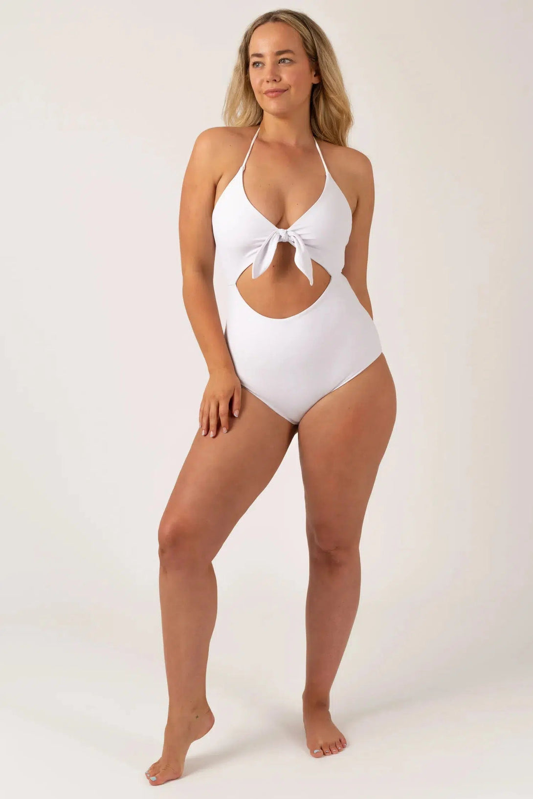 Silky Reversible Bralette One Piece W/ Extra Coverage Bottoms - White-Activewear-Exoticathletica