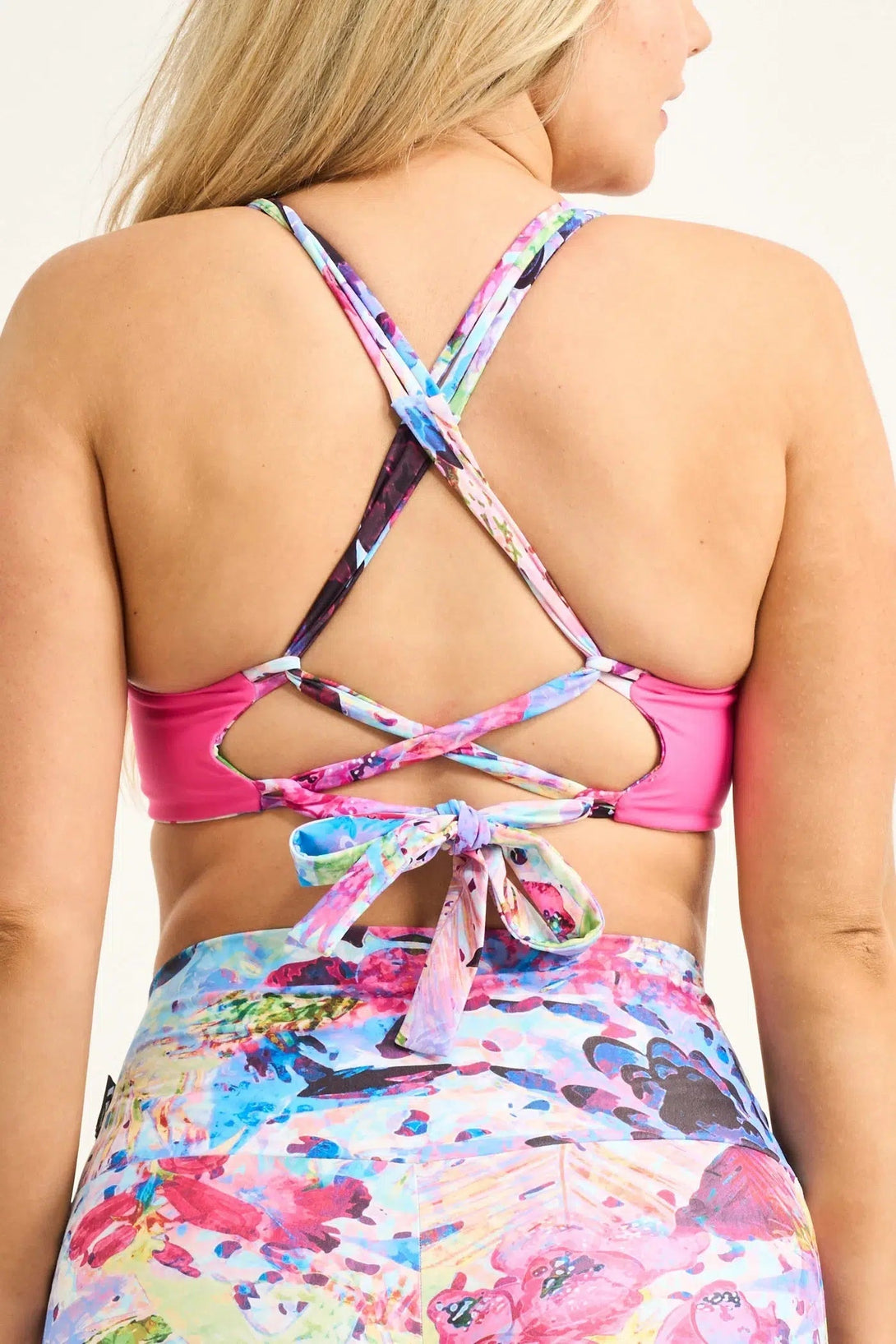 Silky Reversible Cross Over Bikini Top - Blessings-Activewear-Exoticathletica