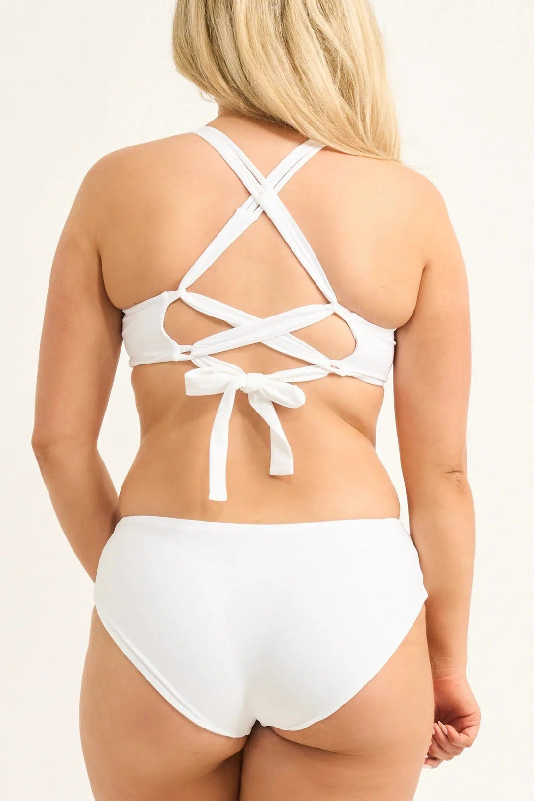 Silky Reversible Full Coverage Brief Bikini Bottoms - White-Activewear-Exoticathletica