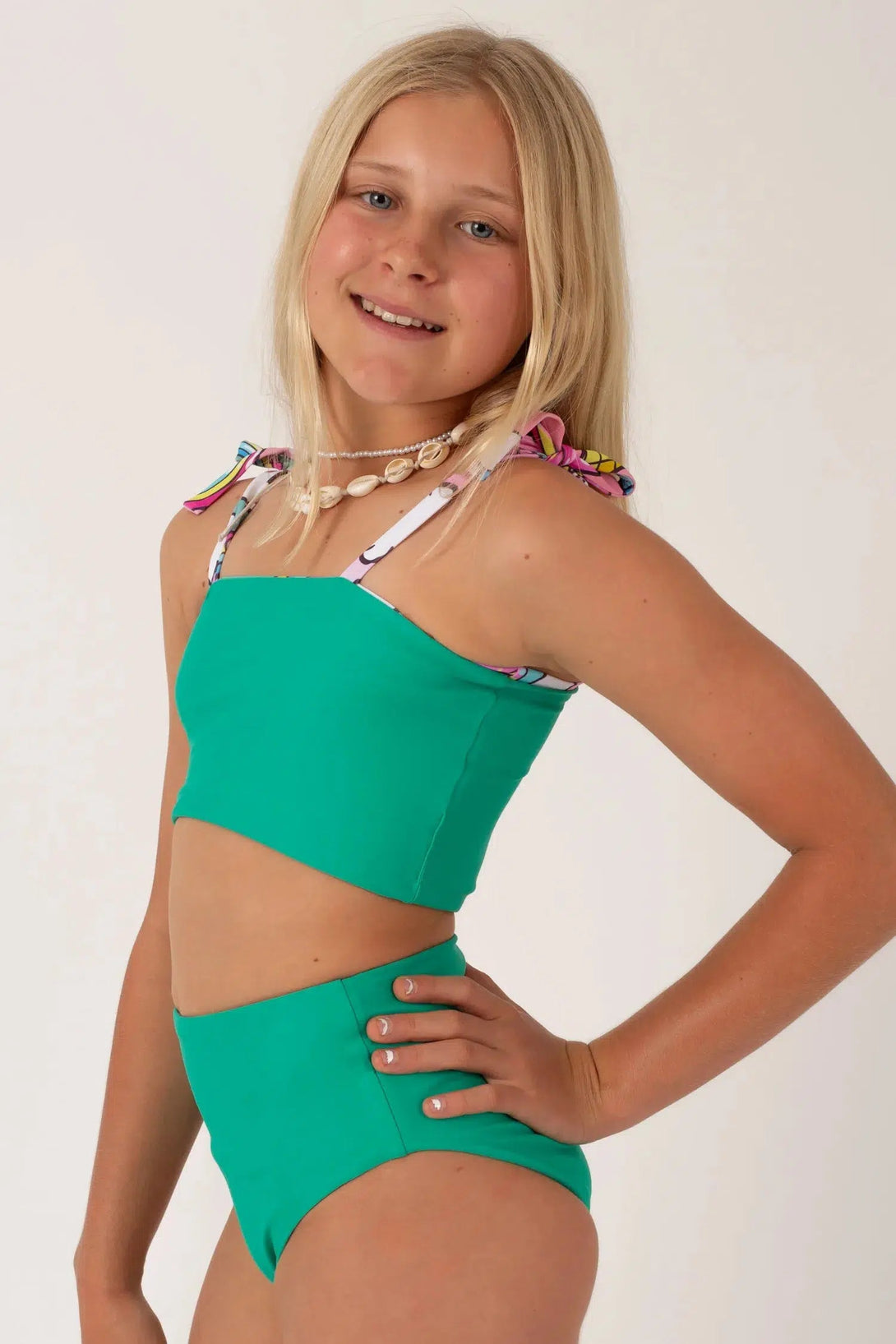 Silky Reversible Kids Bikini Top - Unicorn-Activewear-Exoticathletica