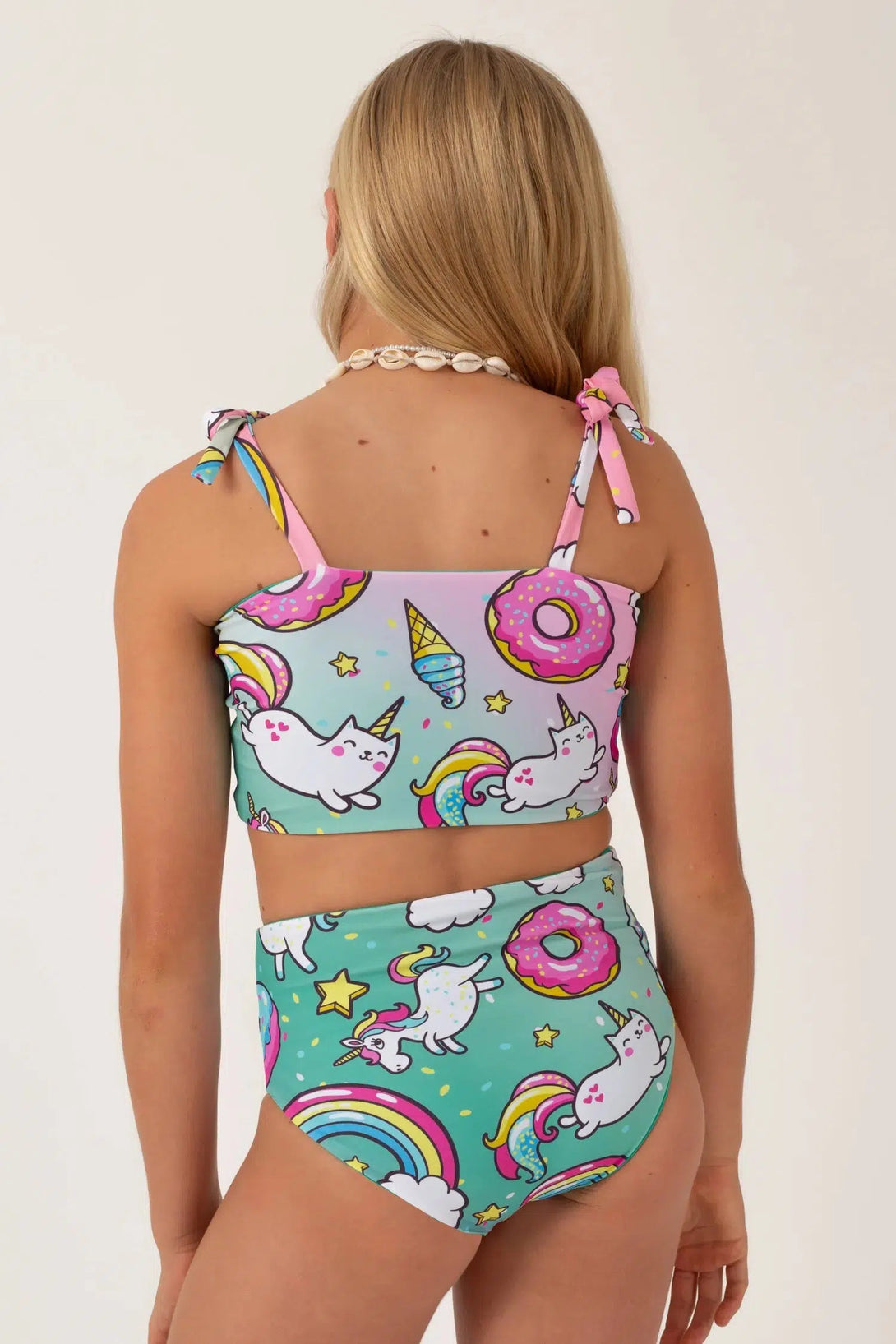 Silky Reversible Kids Bikini Top - Unicorn-Activewear-Exoticathletica