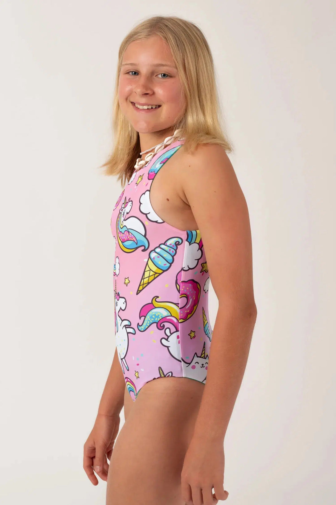 Silky Reversible Kids One Piece - Unicorn-Activewear-Exoticathletica