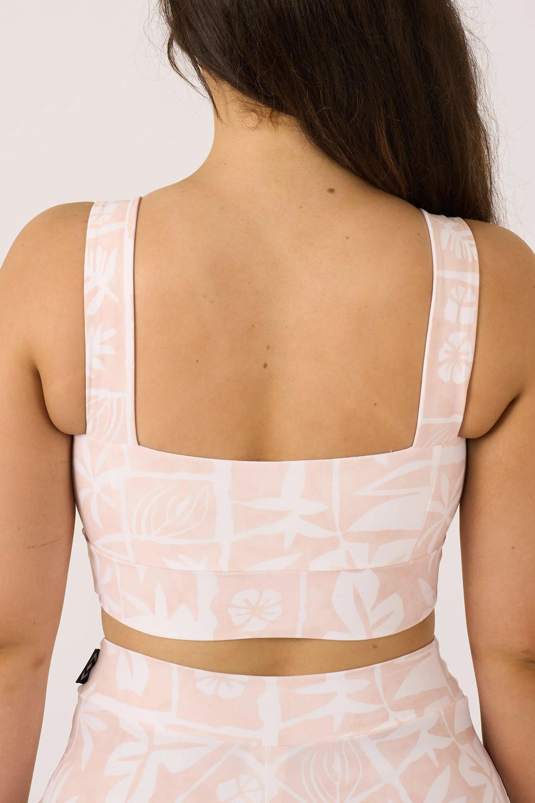 Silky Square Neck Comfort Crop Top - Nude Tiki-Activewear-Exoticathletica