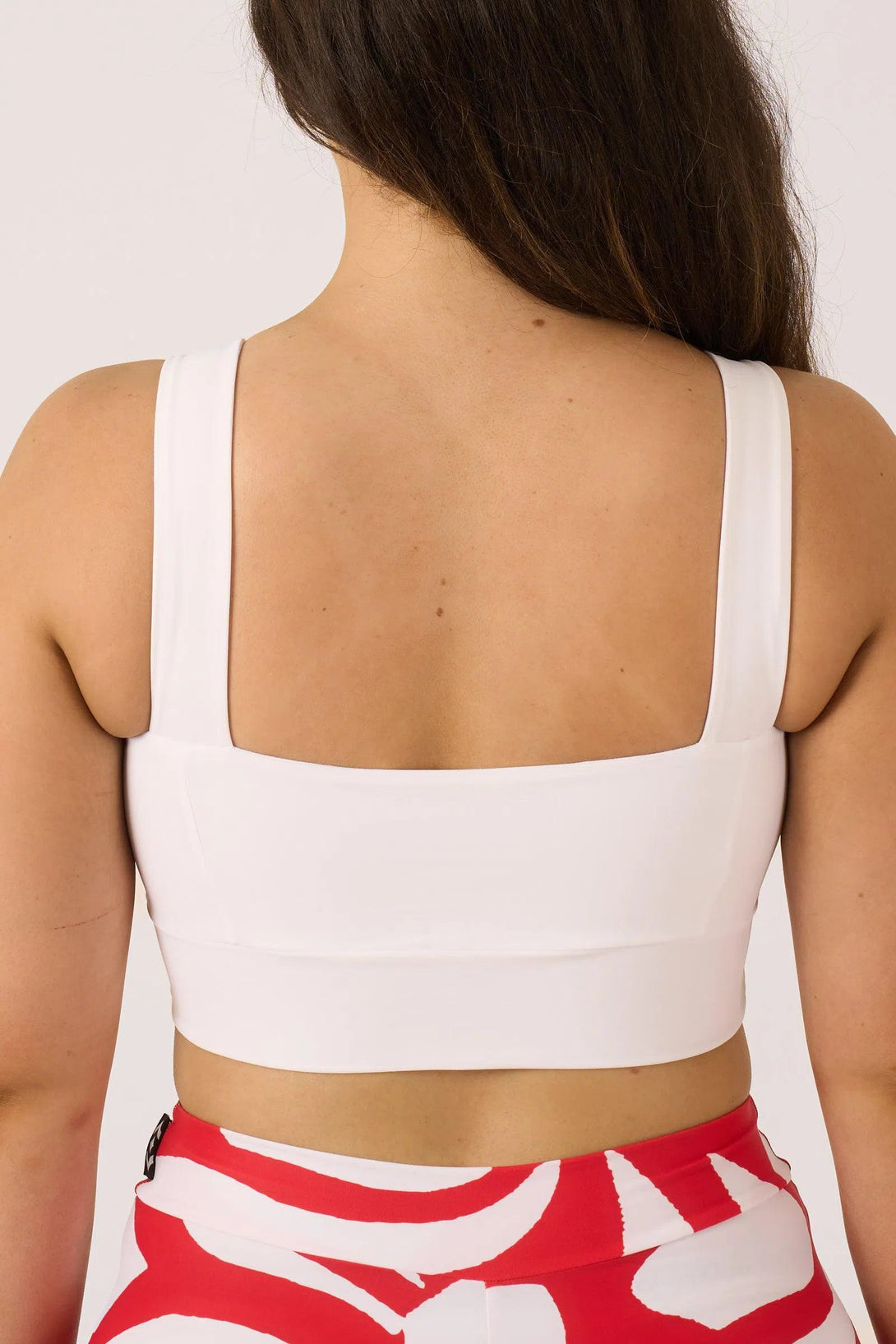 Silky Square Neck Comfort Crop Top - White-9358328379010-Activewear-Exoticathletica