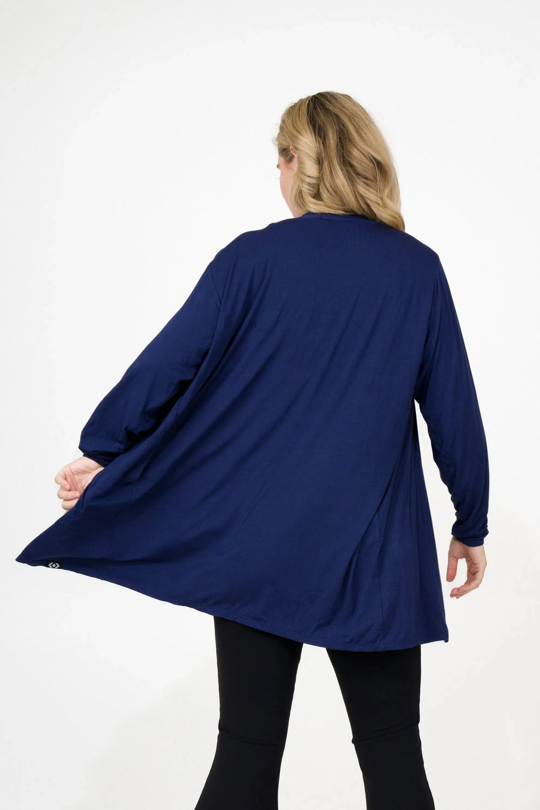 Slinky To Touch Basic Cardigan - Dark Navy-Activewear-Exoticathletica