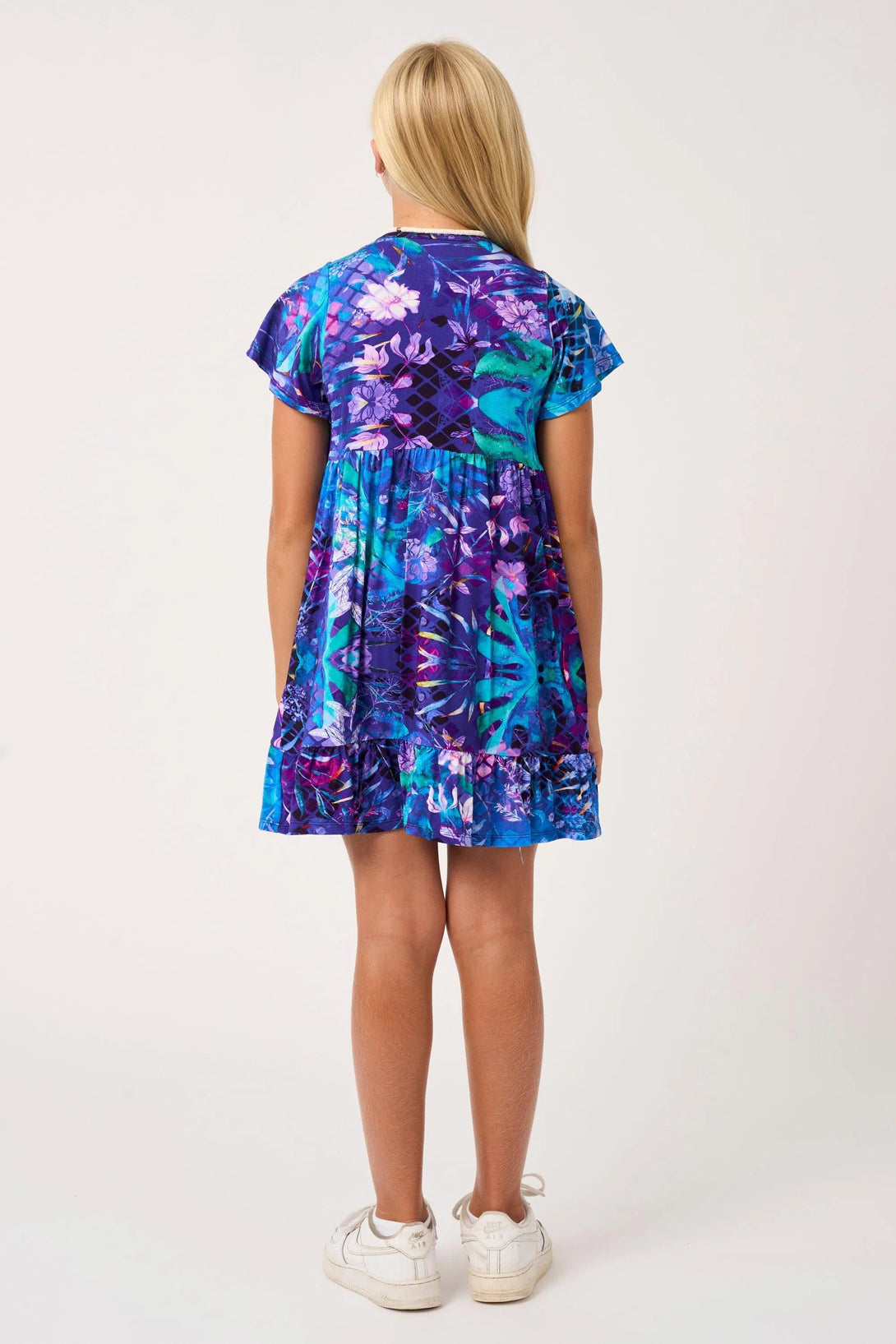 Slinky To Touch Kids Baby Doll Tiered Mini Dress - Mermaid Mafia-Activewear-Exoticathletica