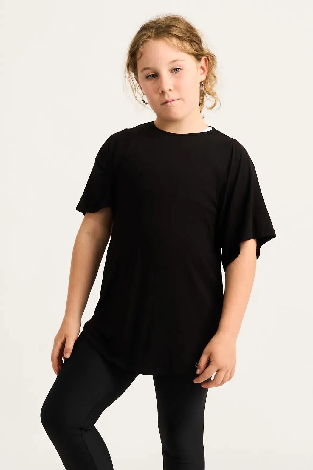 Slinky To Touch Kids Boyfriend Tee - Black-Activewear-Exoticathletica