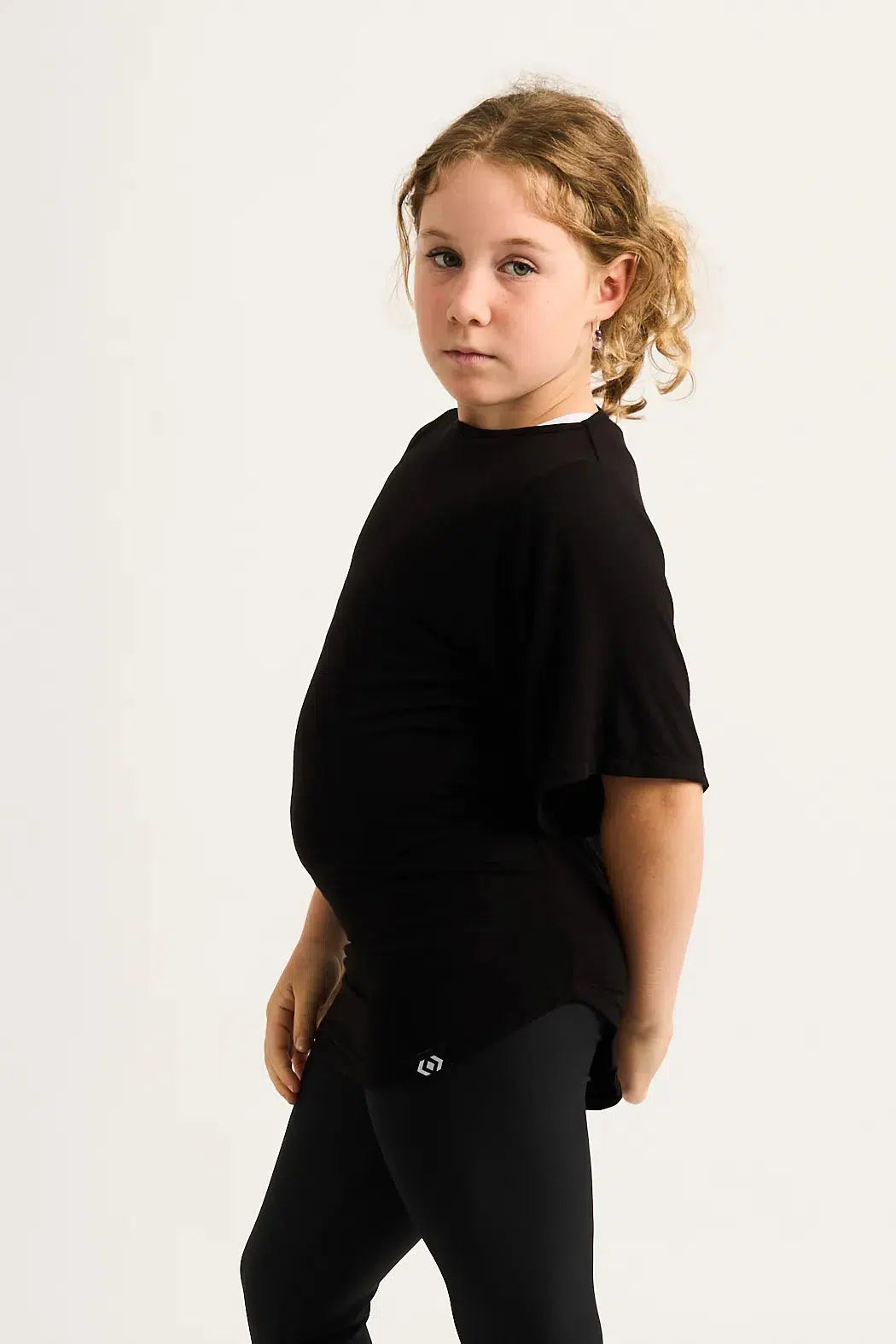 Slinky To Touch Kids Boyfriend Tee - Black-Activewear-Exoticathletica