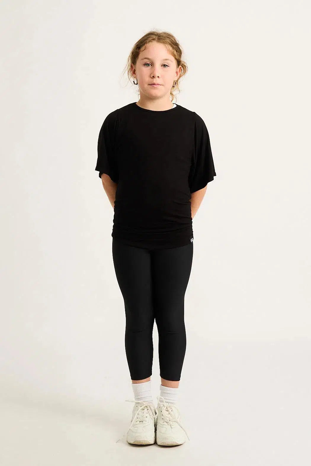 Slinky To Touch Kids Boyfriend Tee - Black-Activewear-Exoticathletica