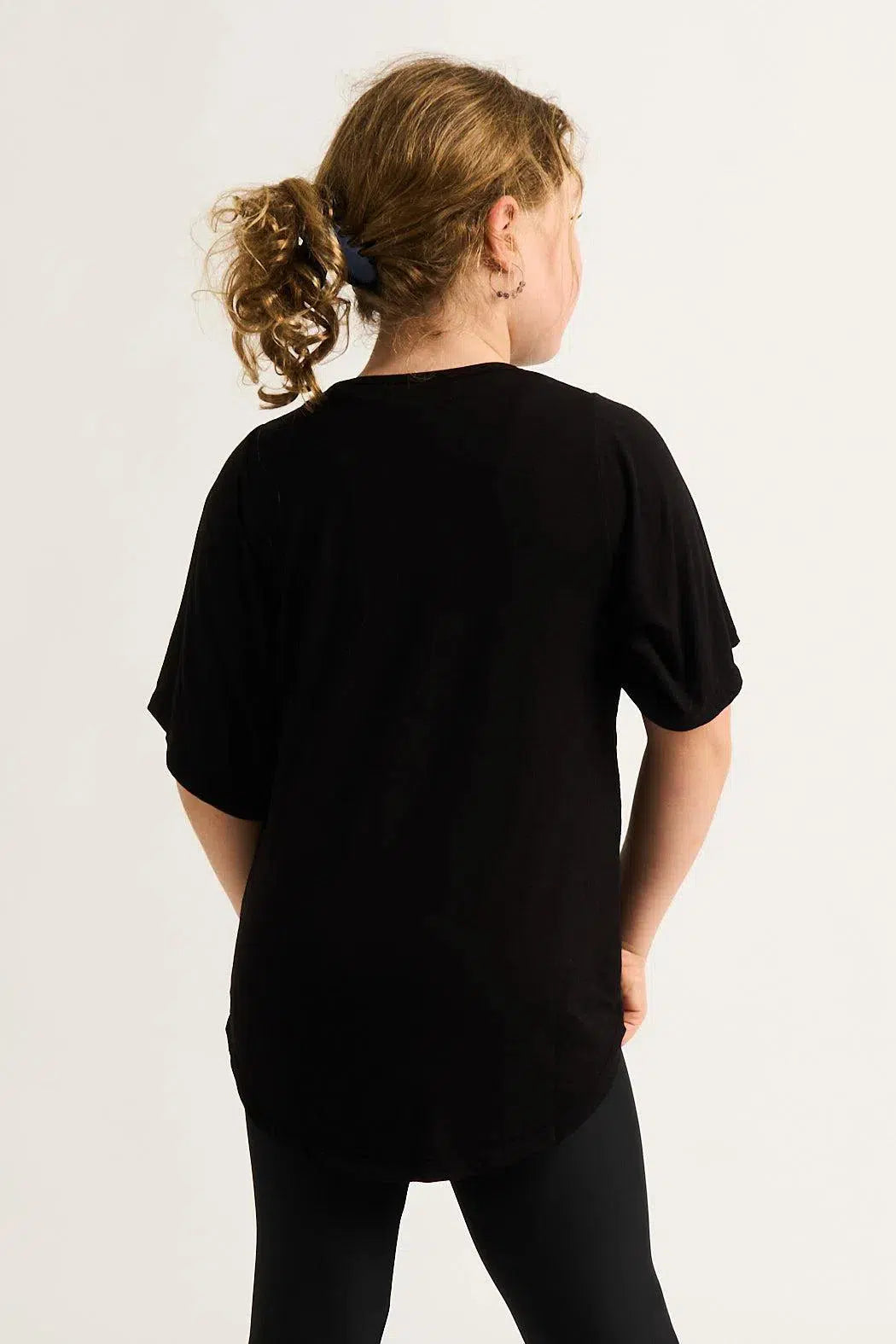 Slinky To Touch Kids Boyfriend Tee - Black-Activewear-Exoticathletica