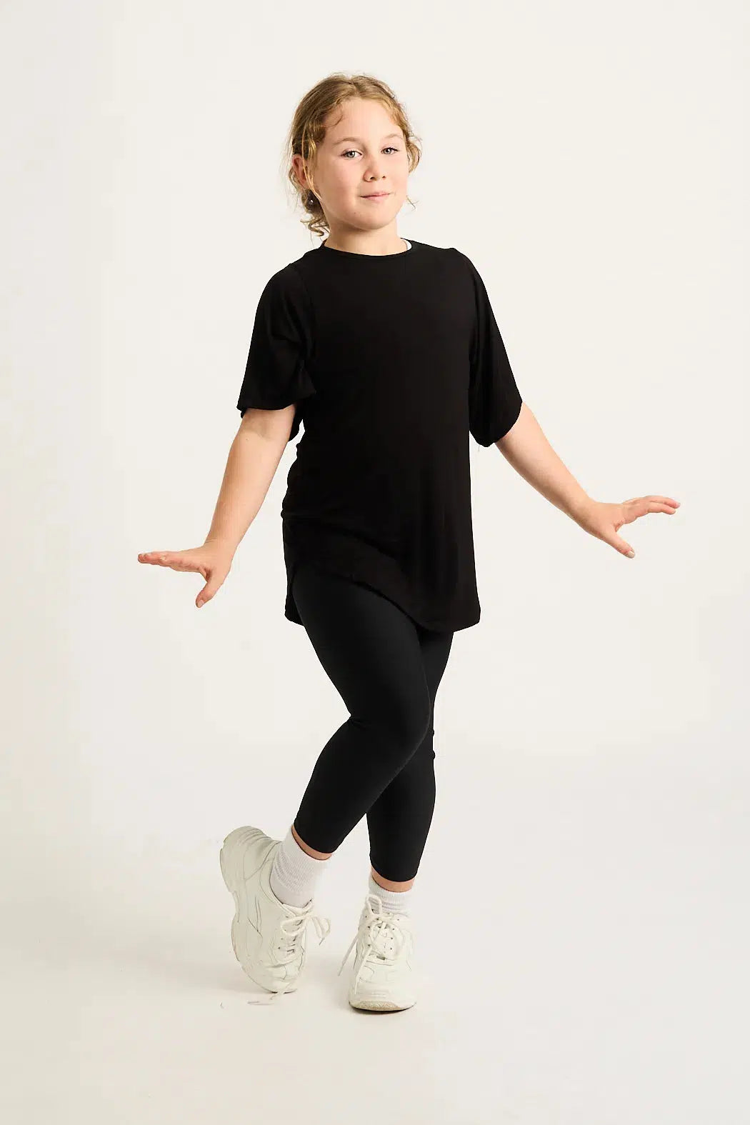 Slinky To Touch Kids Boyfriend Tee - Black-Activewear-Exoticathletica