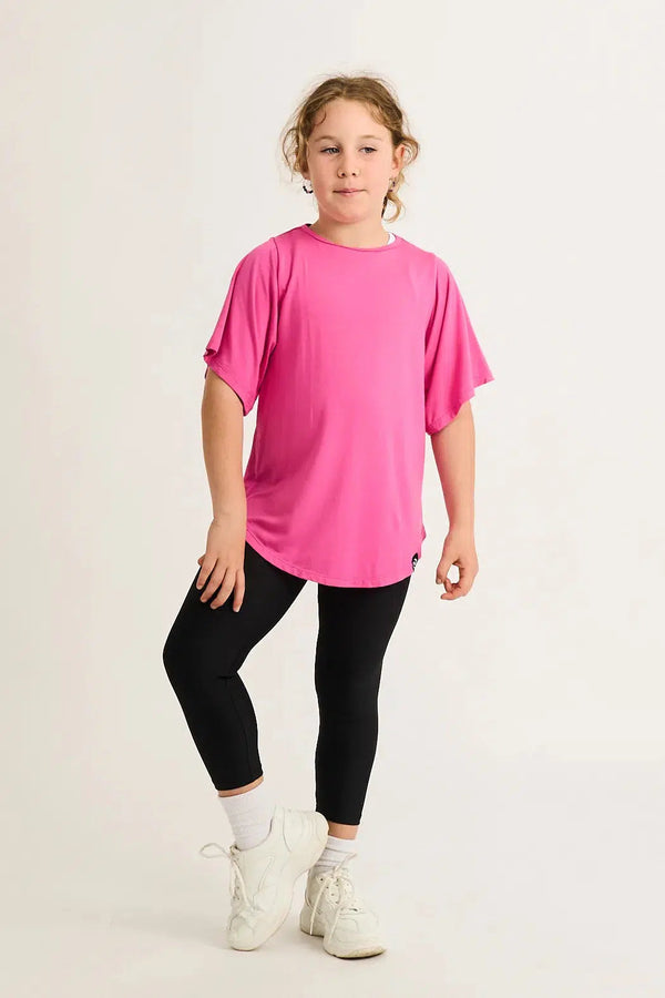 Slinky To Touch Kids Boyfriend Tee - Candy Pink-9358328337584-Activewear-Exoticathletica