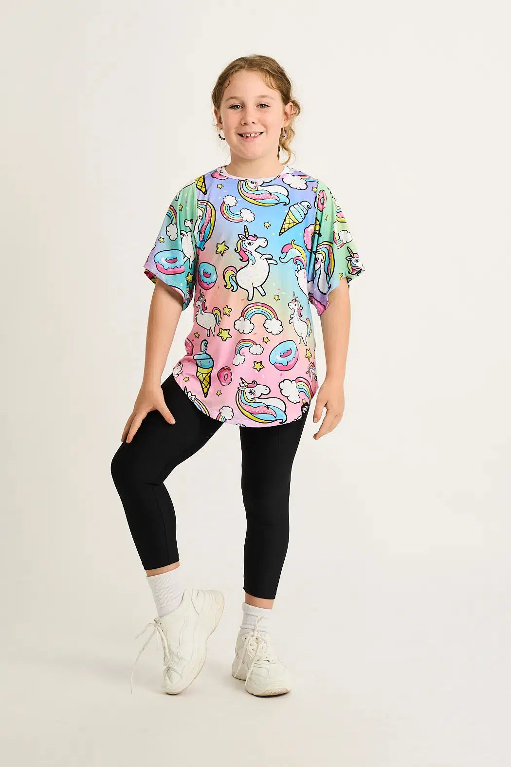 Slinky To Touch Kids Boyfriend Tee - Unicorn-9358328337676-Activewear-Exoticathletica