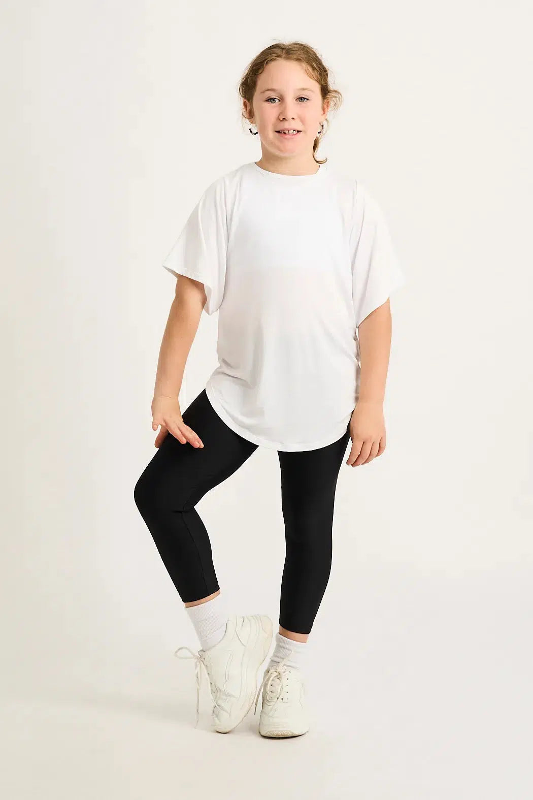 Slinky To Touch Kids Boyfriend Tee - White-9358328337522-Activewear-Exoticathletica