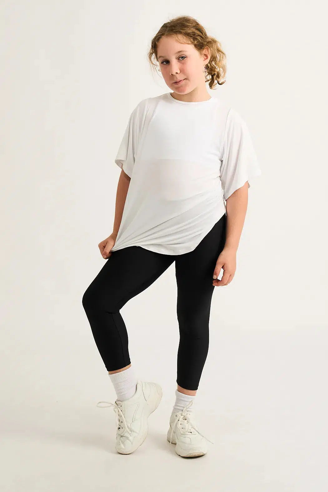 Slinky To Touch Kids Boyfriend Tee - White-Activewear-Exoticathletica