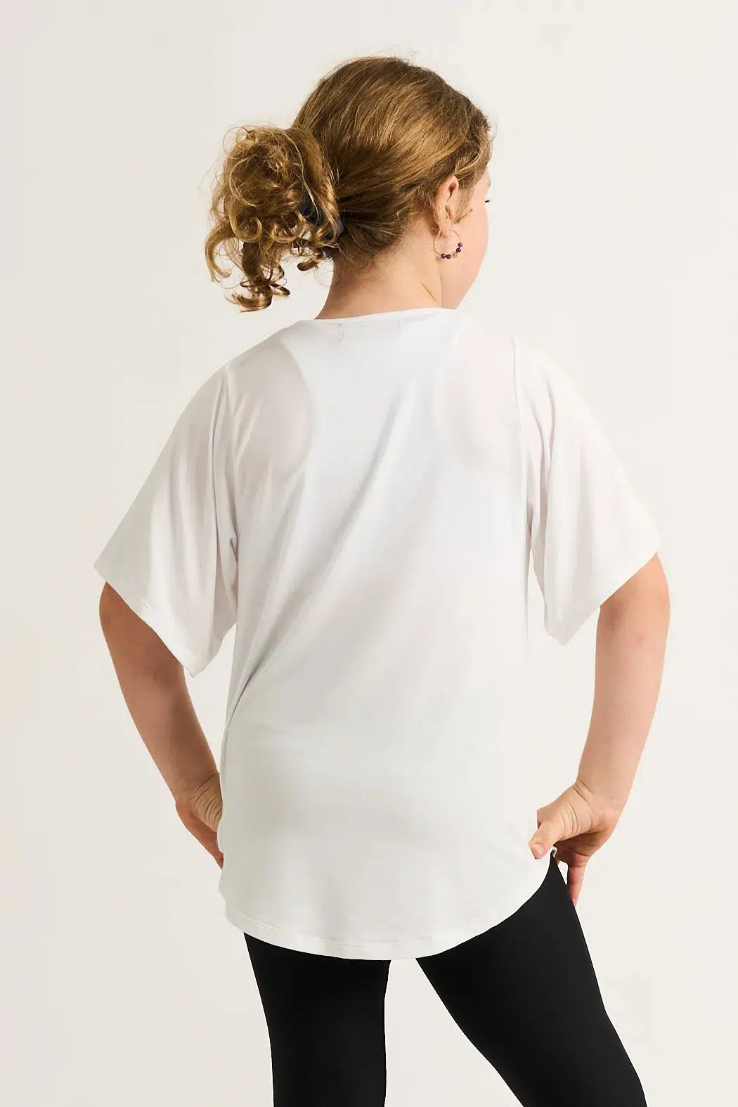 Slinky To Touch Kids Boyfriend Tee - White-Activewear-Exoticathletica