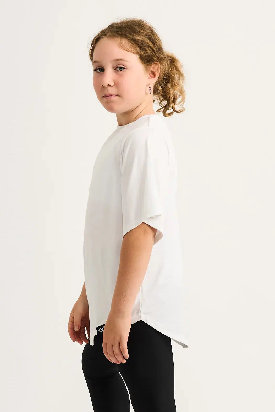 Slinky To Touch Kids Boyfriend Tee - White-Activewear-Exoticathletica