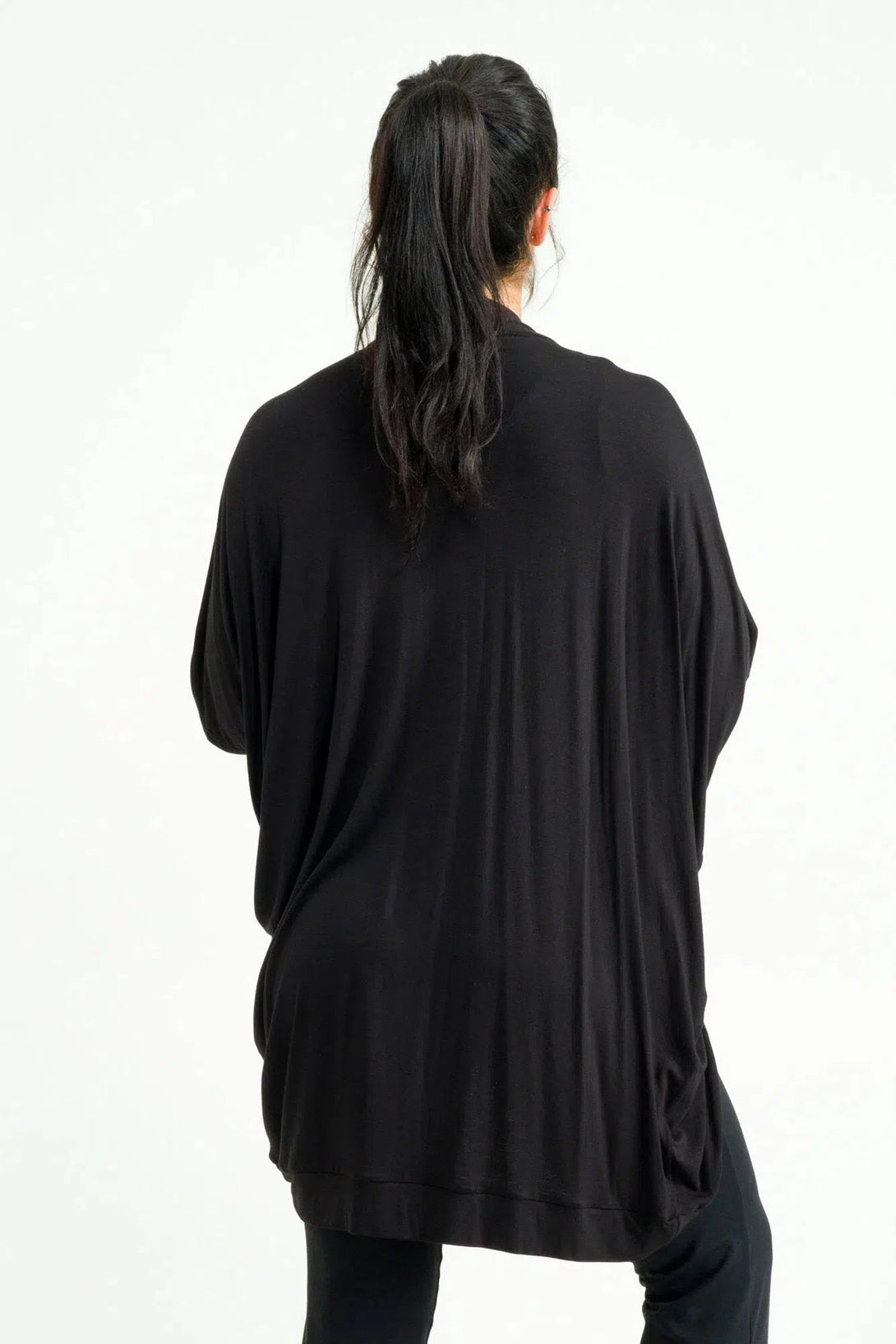 Slinky To Touch Midi Kimono - Black-Activewear-Exoticathletica