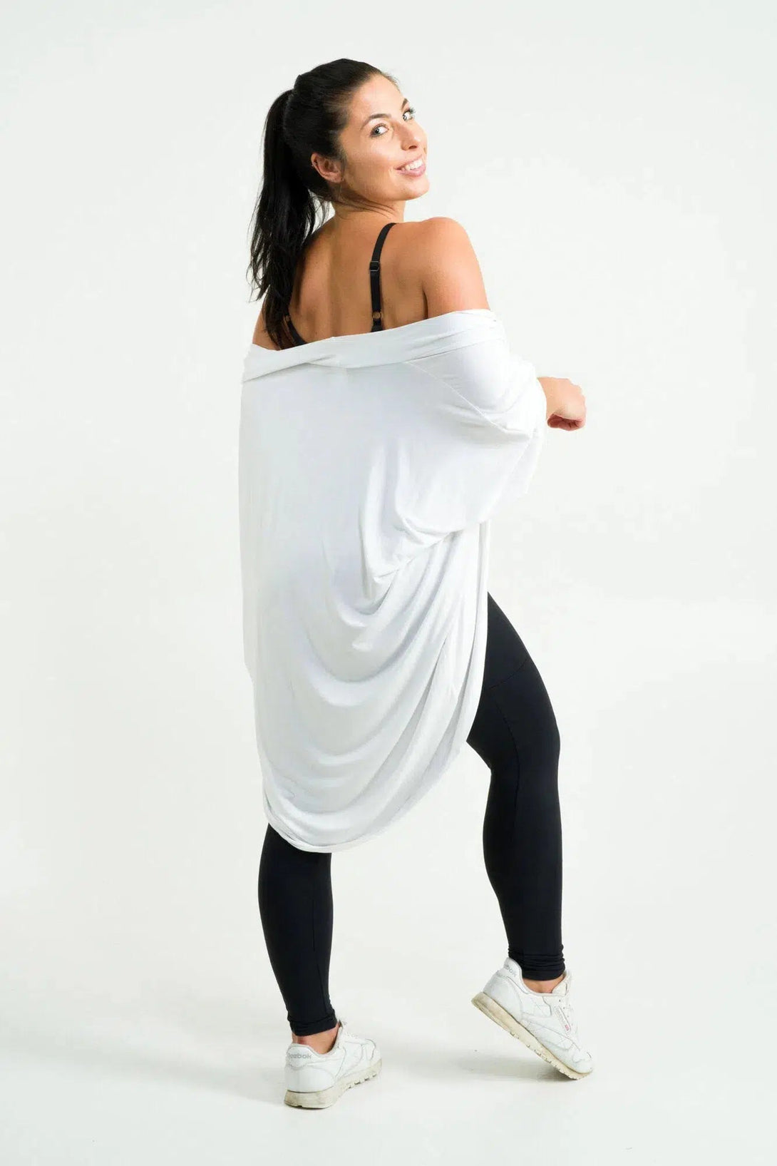 Slinky To Touch Midi Kimono - White-Activewear-Exoticathletica