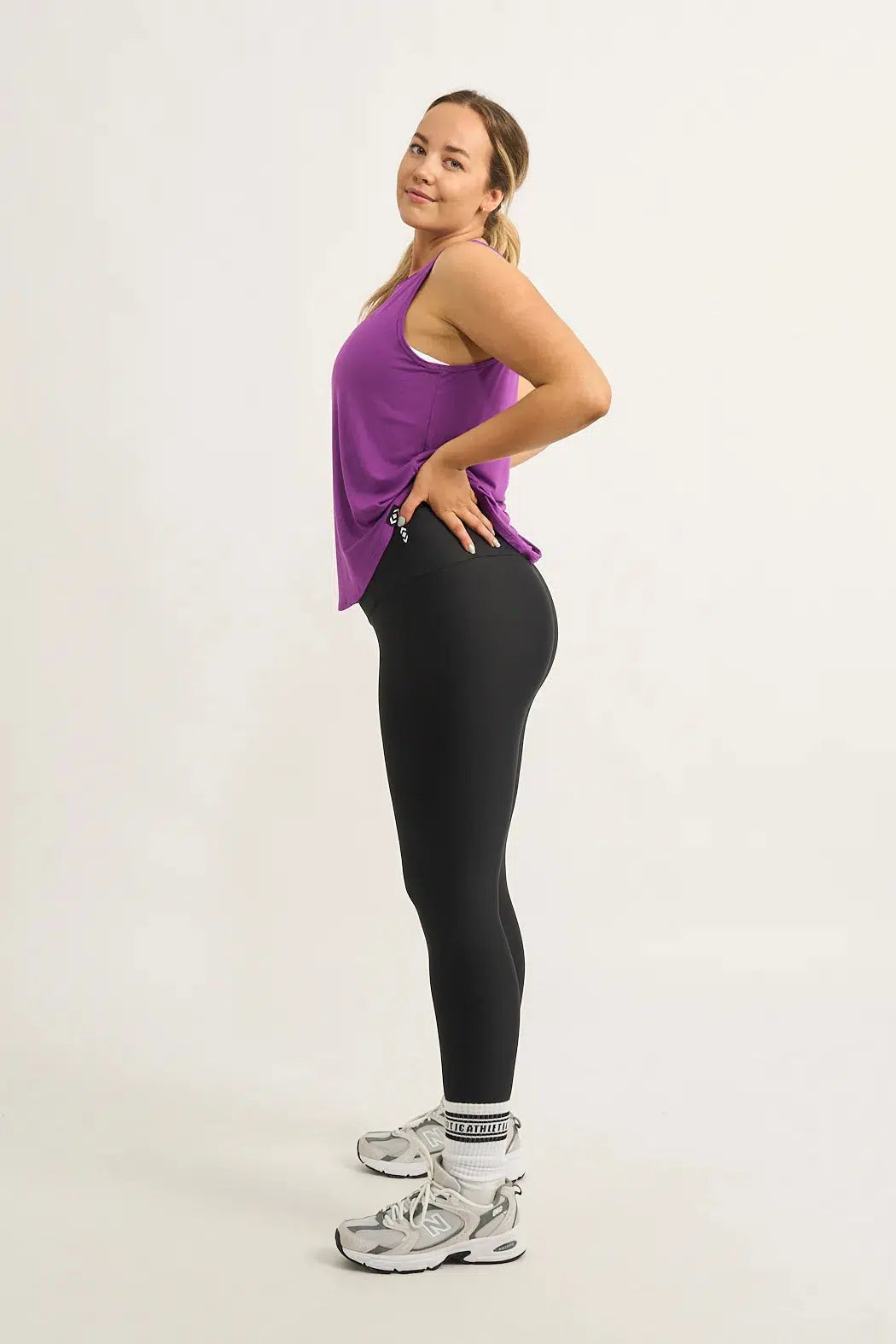 Slinky To Touch Muscle Back Tank - Purple-Activewear-Exoticathletica