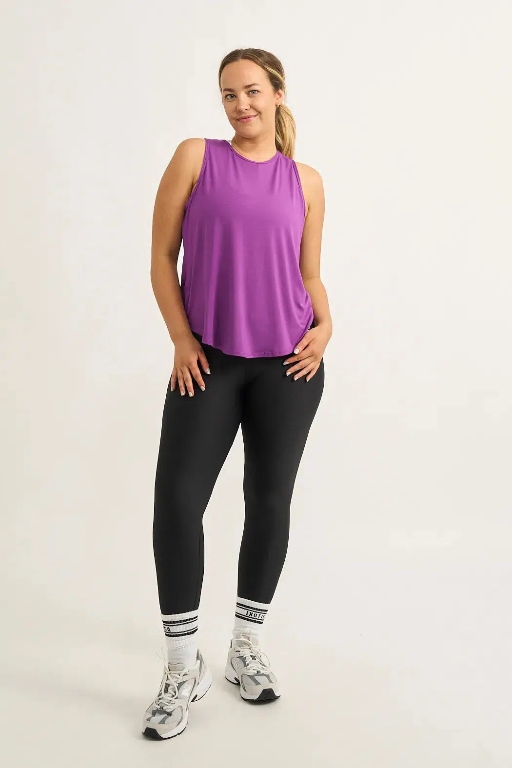 Slinky To Touch Muscle Back Tank - Purple-Activewear-Exoticathletica