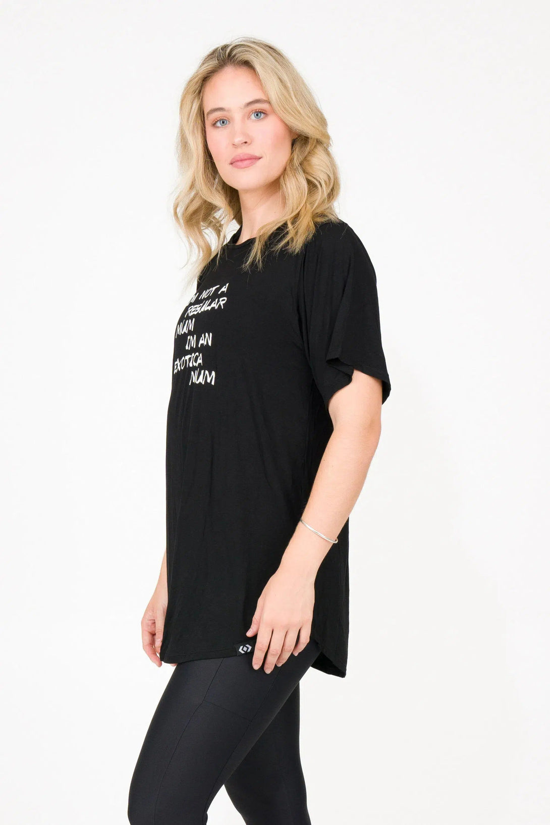 Slinky To Touch Plain Boyfriend Tee - Exotica Mum-Activewear-Exoticathletica