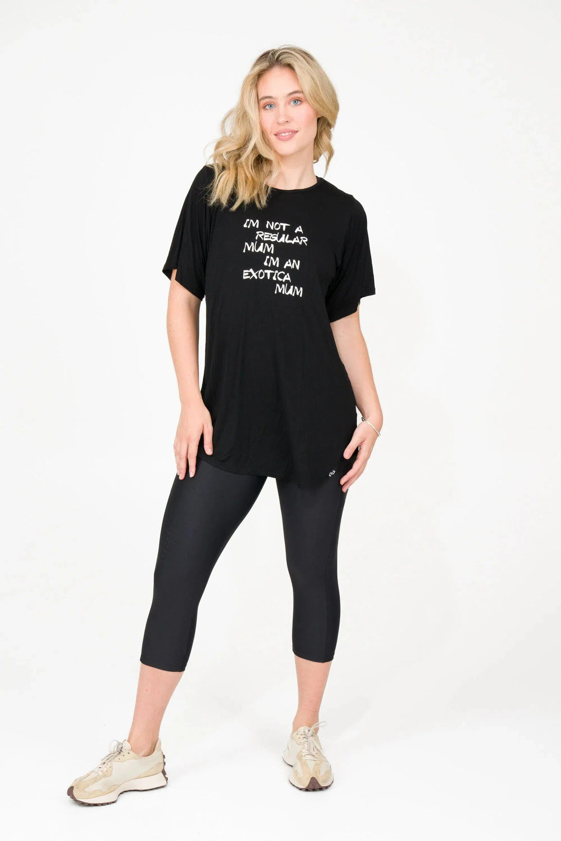 Slinky To Touch Plain Boyfriend Tee - Exotica Mum-Activewear-Exoticathletica